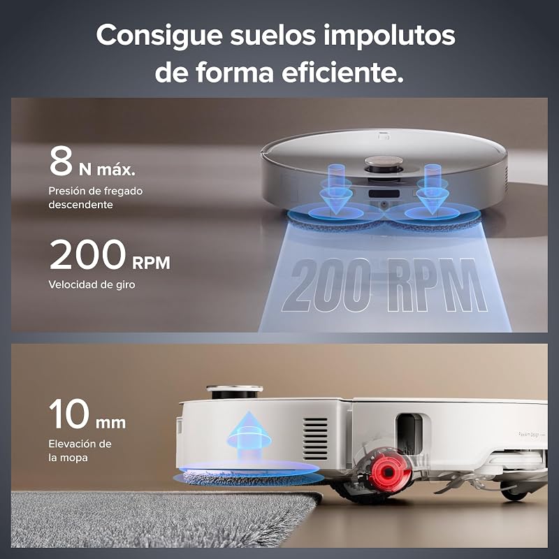 Qrevo EdgeT Aspirador Robô de Sucção 18500 Pa, com FlexiArm