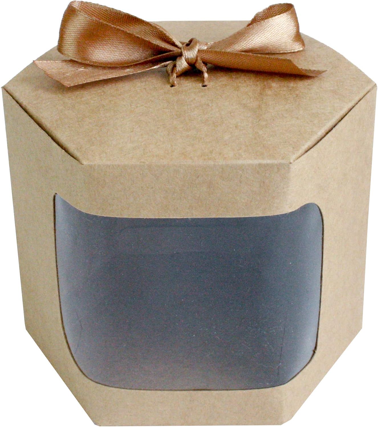 Emartbuy Strong Paper Stand Up Hexagon Gift Bag, 10 cm x 10 cm x 12 cm - Image 3