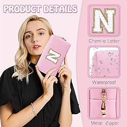 Chenille Letter Personalized Initial Preppy Makeup