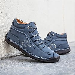 Dacomfy Men's Shoes Leather Work Boots Casual