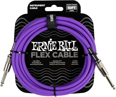 Ernie Ball Flex Instrument Cable Straight 10ft Purple