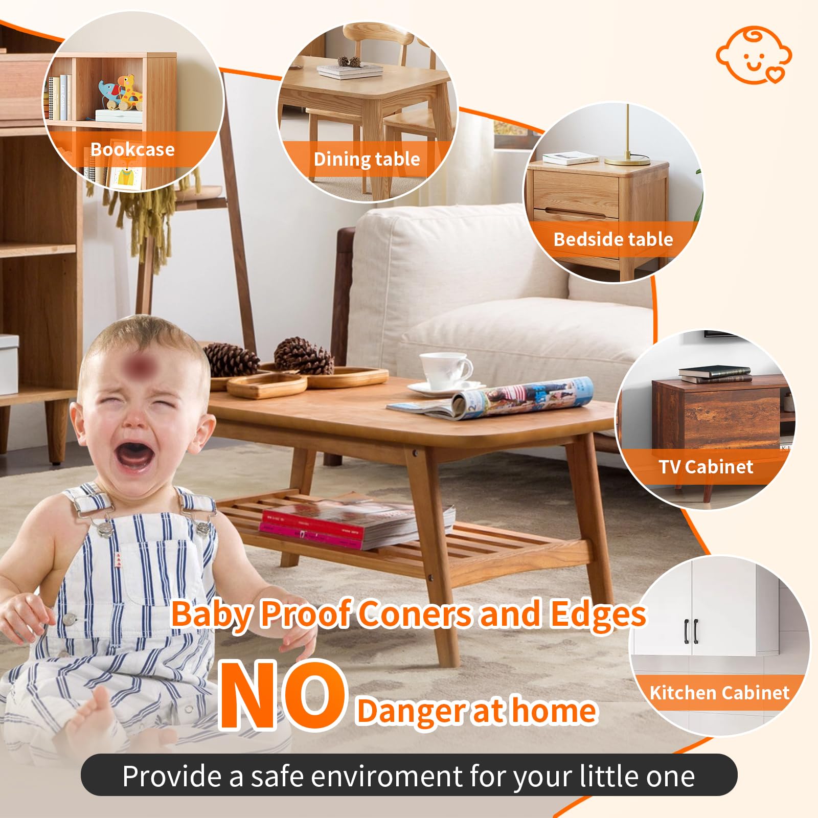 12 Pack Corner Guards Corner Protectors Baby Proof Furniture Corner & Edge Safety Bumpers, Table Corner Protector for Furniture Baby Safety Sharp Corner Covers, Clear