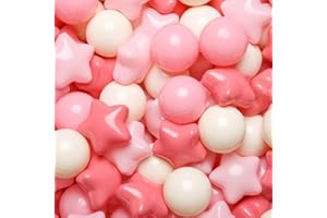 TRENDPLAY Ball Pit Balls Stars for Toddlers- Bulk Pack Different Shapes Balls for Ball Pit Playrooms Indoor Outdoor, Non Toxic Plastic Ball Pit Balls BPA Free for Babies Kids