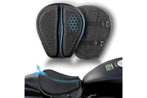 RWUJILONG Motorcycle Seat Cushion 3D Honeycomb Motorcycle Gel Seat Cushion Petal Shape Design - Not Stuffy, Protecting Sensitive Areas, Stay Cool and Comfortable for Long Ride