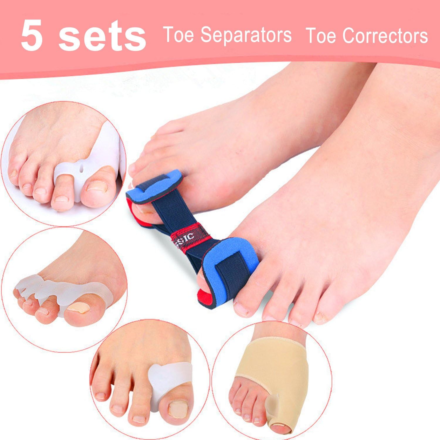 ACESO 9 Pieces Toe Separators & Bunion Corrector Bunion