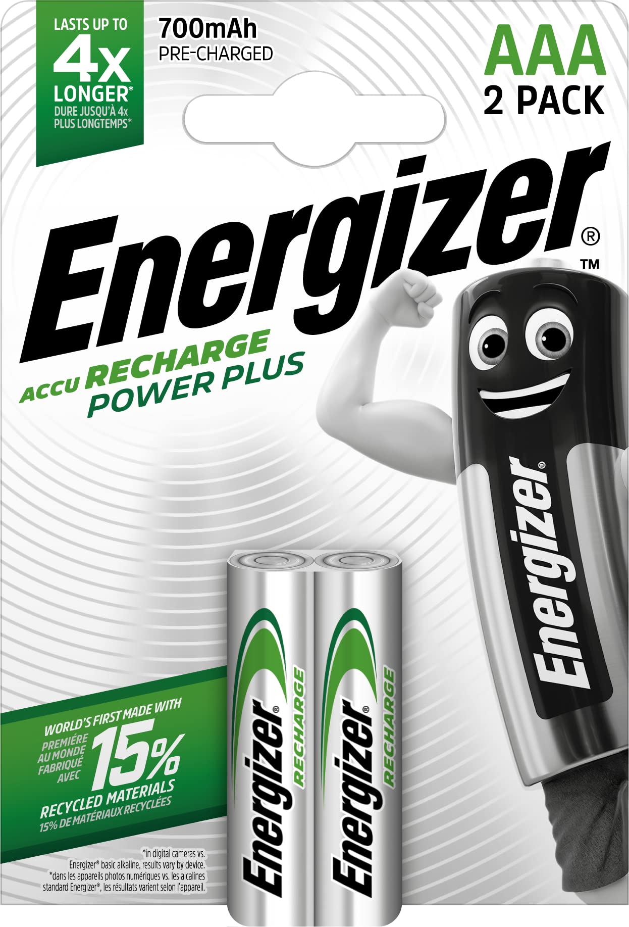 Energizer e300626500 Nickel Metal Hydride 700 mAh 1.2 V Rechargeable Battery
