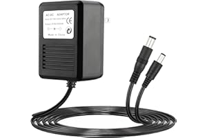 FNKTQL for SNES Power Supply, NES Power Cord Compatible with Super Nintendo/SNES/NES/Sega Genesis mk1 / Genesis 2 / Atari Jaguar