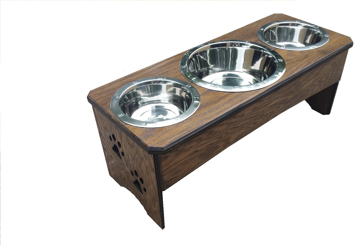 Pet Supplies 3 Bowl Dog Feeder 15 In Tall Amazon Com