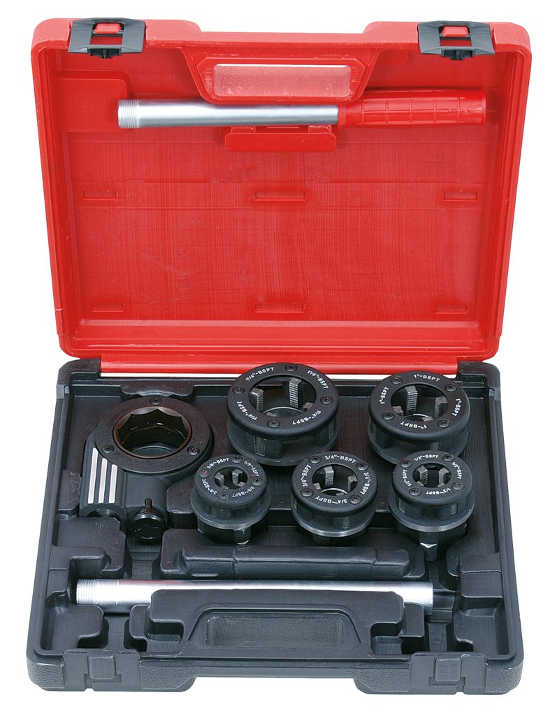 KS Tools 903.3300 3/8-1.1/4-inch Threading Tool Kit (8 Pieces)