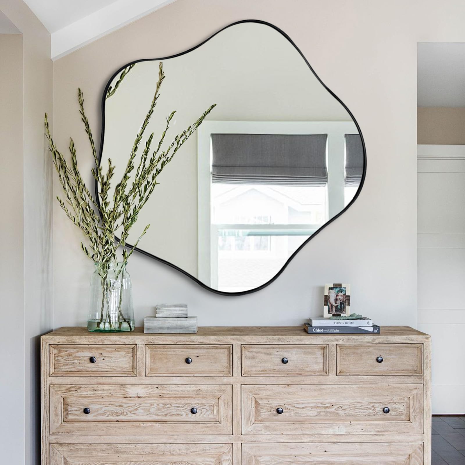 womilous Large Irregular Mirror, 35