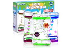 BEFFKKIP 3Pack Liquid Motion Bubbler Timer for Caliming Sensory Toys, Autism Toys,Fidget Toy, Children Activity, Desk Toys,Novelty Gifts,Holiday Stocking Stuffers, ADHD Office Home Desk Toys Decorations