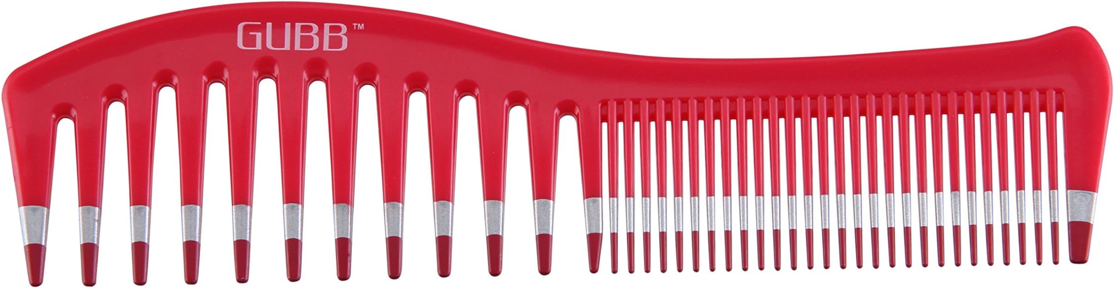 Gubb USA New Vital Shampoo Hair Comb (Small) Red & White