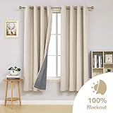Deconovo Full Blackout Curtains 52 x 54 Inch 1 Pair Linen Textured view 3