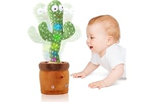 Hongsome Talking Cactus Mimicking Toy,Cactus Baby Toy That Repeat What You Say Singing Dancing,Funny Plush Toy Gifts for Babies Boys Girls Kids
