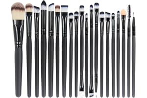 EmaxDesign 20 Pieces Makeup Brush Set Professional Face Eye Shadow Eyeliner Foundation Blush Lip Makeup Brushes Powder Liquid Cream Cosmetics Blending Brush Tool