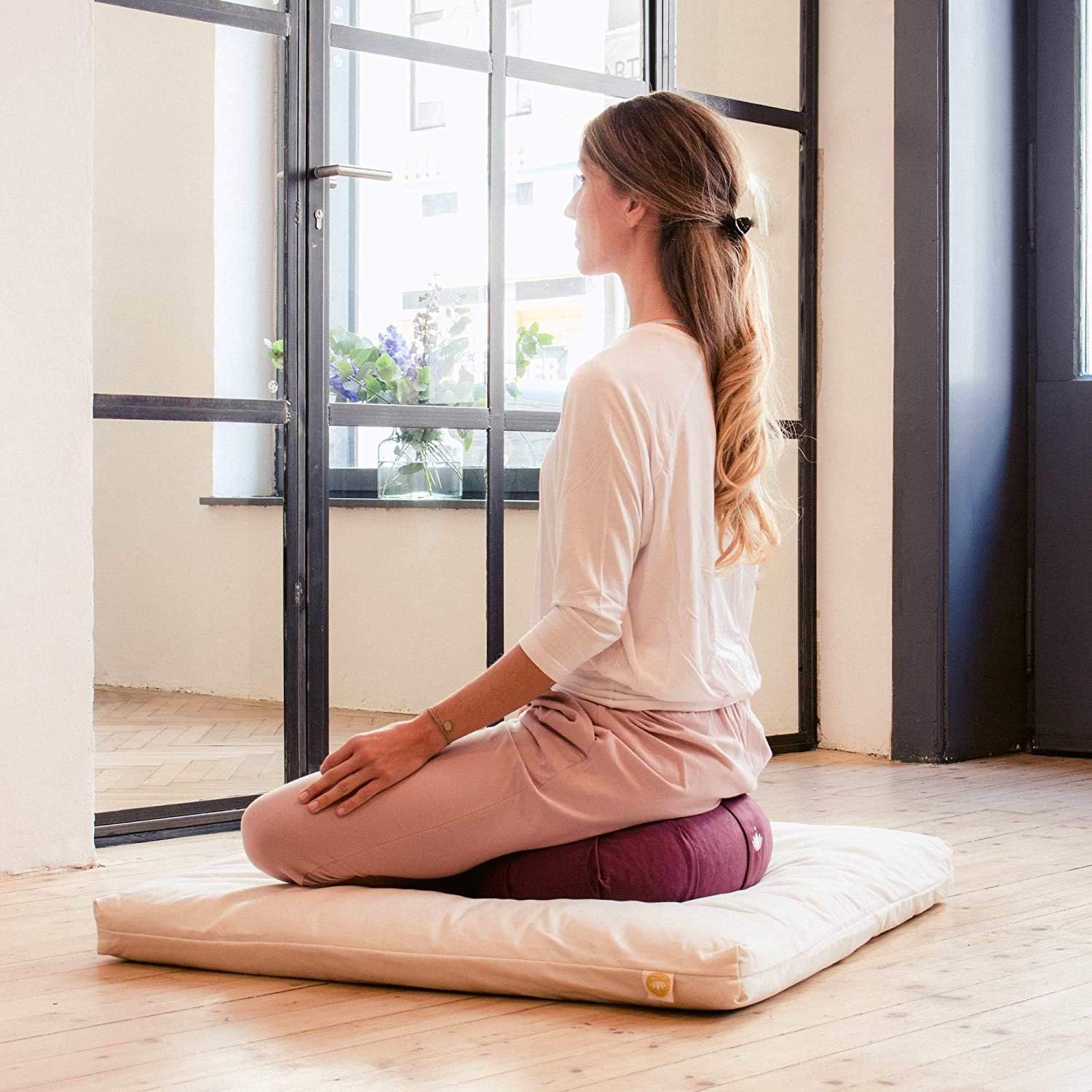 Kapok Filling Washable Cover Organic Cotton Yoga Cushion Meditation Pillow Lotuscrafts Zafu Meditation Cushion Kapok Delight Floor Cushion For Meditation Height 15 Cm Sports Outdoors Yoga Urbytus Com
