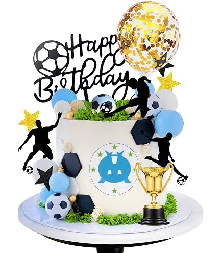 Decoración Personalizada Para Tartas - Logotipo De Equipo De Fútbol, 7.5 Pulgadas (tarta) Y 1.5 Pulgadas (cupcakes), Papel Glaseado