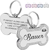 EDSG Personalised Dog Tag Stainless Silver Bone Engraved UK 2 S/L Sizes view 6