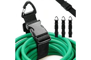 4 Pack 17 Inch Adjustable Storage Straps with Triangle Clips, Extension Cord Holder Organizer for Garage Storage, Heavy Duty 