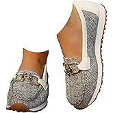 Loafers for Women Comfortable Penny Casual Loafers Business Non-Slip Fashion Retro Lightweight Work Loafer Slip On Shoes Classic Breathable Office Walking Shoes Orthopedic Sneakers for Women