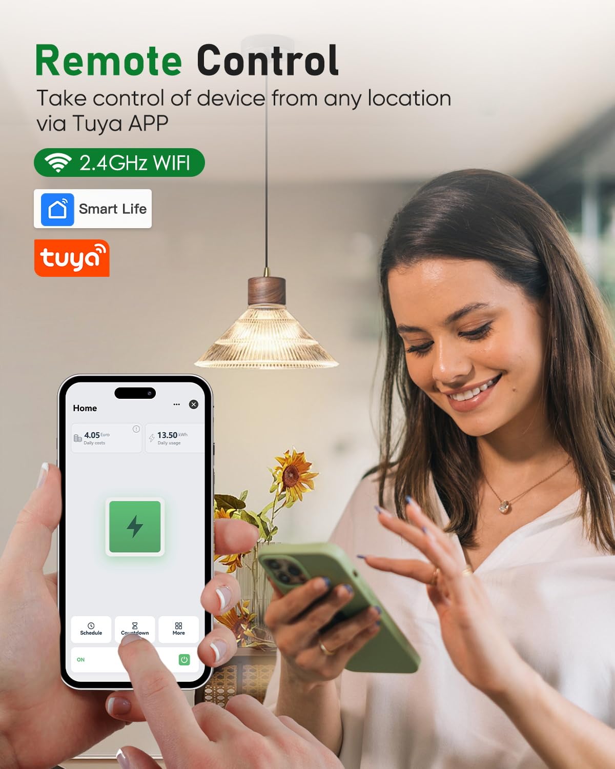 WLAN Steckdose 2er Pack Smart Life Fernbedienung Steckdose 4