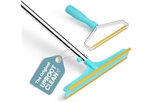 Uproot Cleaner Pro Pet Hair Remover Bundle - Including Xtra Carpet Rake for Pet Hair Removal Tool - Scrape Easy The Cat & Dog Fur from Your Carpet, Rugs, Cat Bed, Car Trunk & More