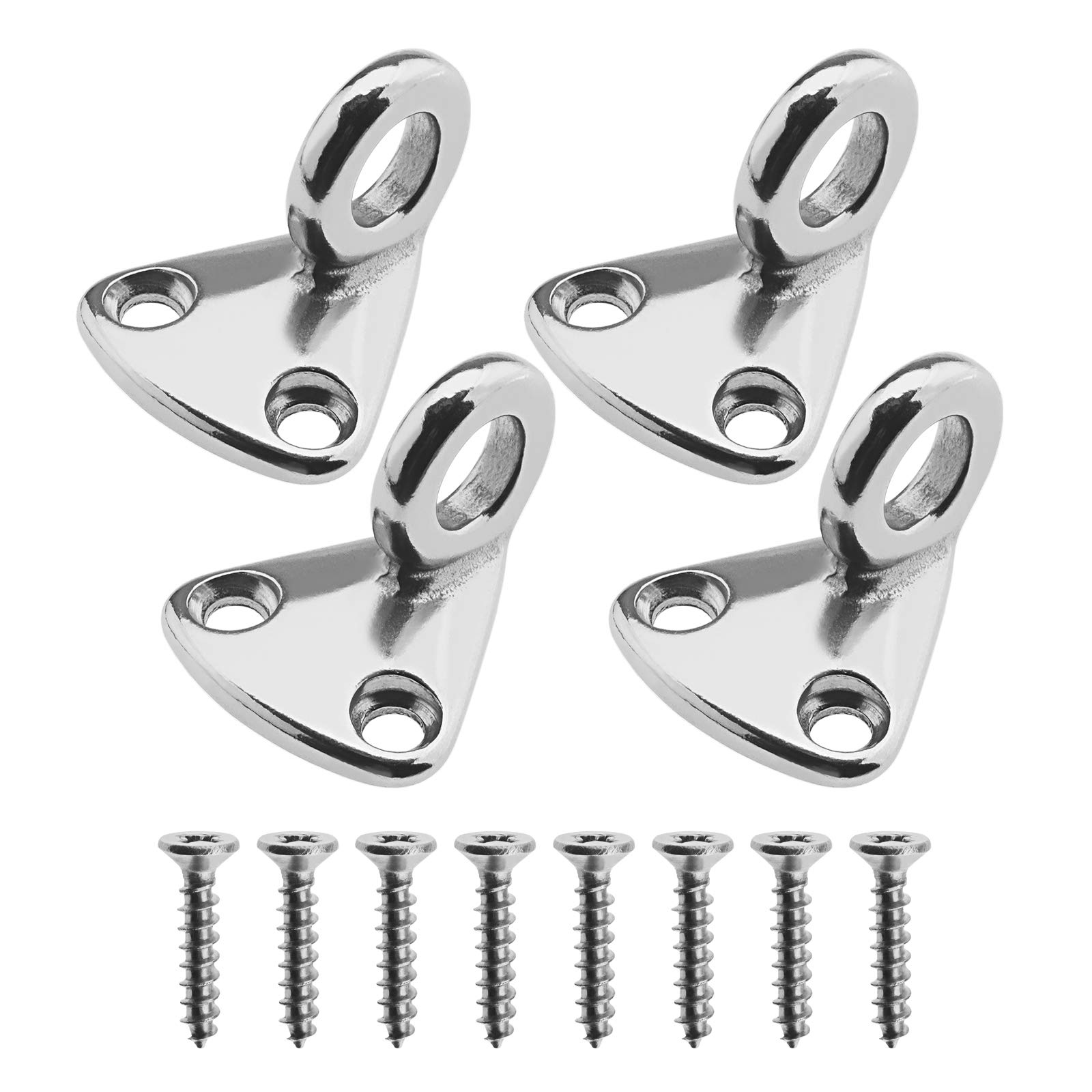 Create idea 4Pcs Fending Pad Eye Fender Hook with Screws Boat Ship Deck Hardware (Marine Grade 316 Stainless Steel)