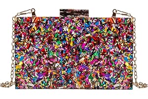 LETODE Acrylic Clutch Bags Purse Perspex Bag Handbags for Women