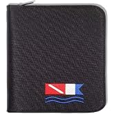 Innovative Scuba Concepts Scuba Diving Log Book - Black with Diver Down Alpha Flag Design, 9-1/2 x 6-3/4" "
