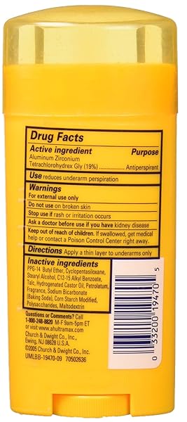 ARM AND HAMMER ULTRAMAX DEODORANT AND ANTIPERSPIRANT – POWDER FRESH, 2.60 OUNCE (PACK OF 4)