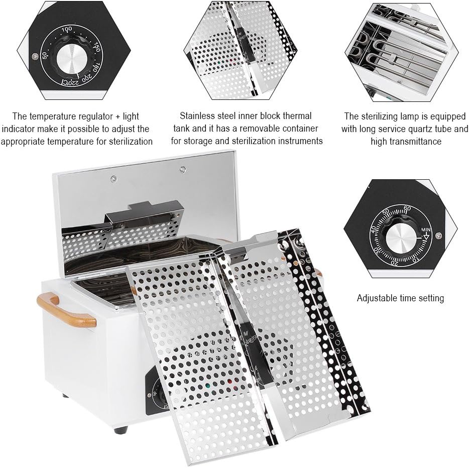 Metal Tool Cleaner, 300W 1.5L with Timer Heat Cleaning for Box Manicure Pedicure SPA Salon Barber Equipment for Sundry Beauty Hair Nail Metal Tools with Handle: Arts, Crafts & Sewing
