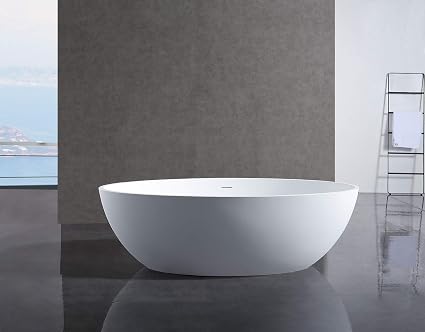 Bernstein Badshop Baignoire Ilot En Pierre Solide Relax Blanc 176x103cm Amazon Fr Bricolage