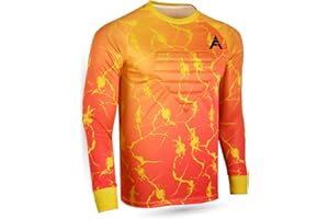 FOLK APPAREL Folk Soccer Goalie Shirt, Padded Goalkeeper Jersey, Youth/Adult & Kids Sizes, Long Sleeve Football Padded Shirt Mens