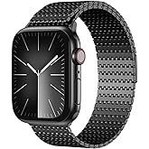 BEAEN Magnetic Mesh Loop Band Compatible with Apple Watch Band 49mm 46mm 45mm 44mm 42mm 40mm 41mm 38mm Men Women, Stainless Steel Adjustable Metal Strap for iWatch Series 10 9 8 7 6 5 4 3 2 1 Ultra SE