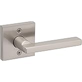 Weiser Halifax Satin Nickel Door Handle, Reversible Half Dummy Lever, Non-turning Interior Door Handles for Wardrobe, Closet 