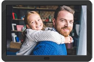 Atatat Digital Photo Frame with 1920x1080 IPS Screen, Digital Picture Frame Support Adjustable Brightness,Photo Deletion,1080P Video,Music,Slideshow,Remote,16:9 Widescreen (8 Inch)