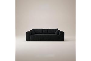 LIVINGTASTE 91'' Cloud Boneless Couch, 3 Seater Sofa with Deep Seat & Back Support, High-Density Foam, Soft Corduroy, Modern 
