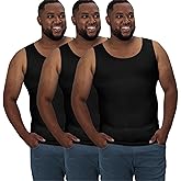 QORE LOGIQ Gynecomastia Compression Shirts for Men - Sleeveless Slimming Undershirts Tummy Control and Body Shaper Tank Top