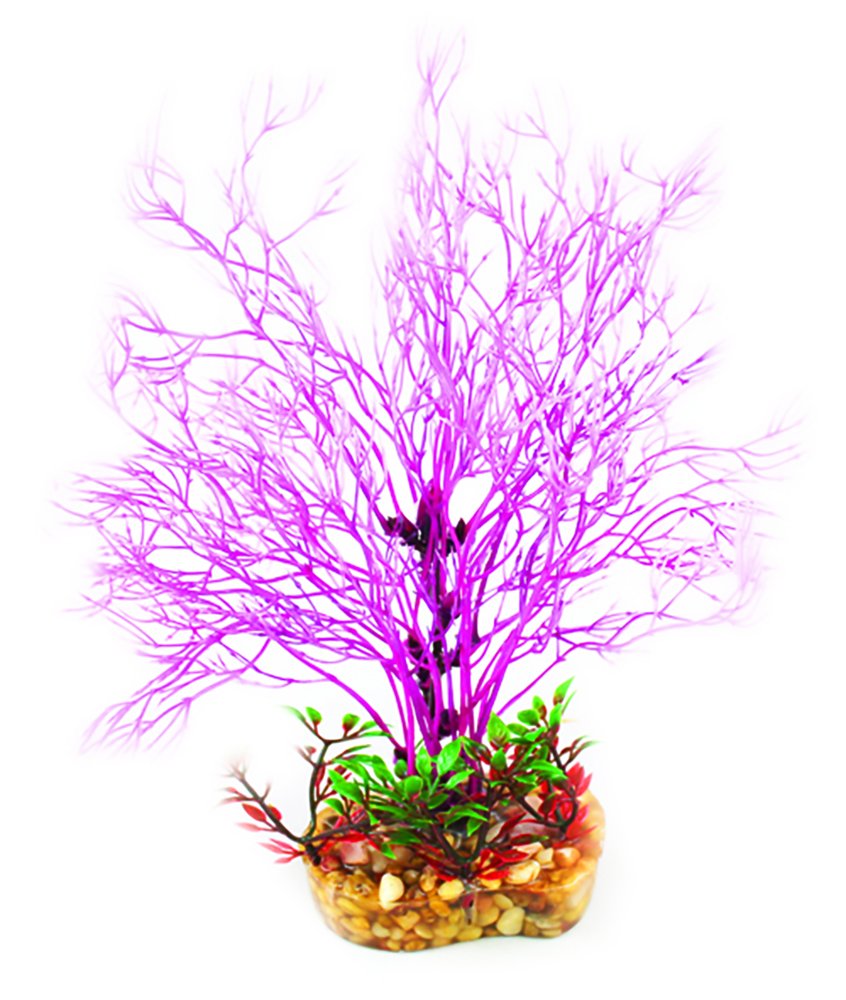 Aqua One Vibrance Elatine with Gravel Base Aquarium Plant, Medium, Pink