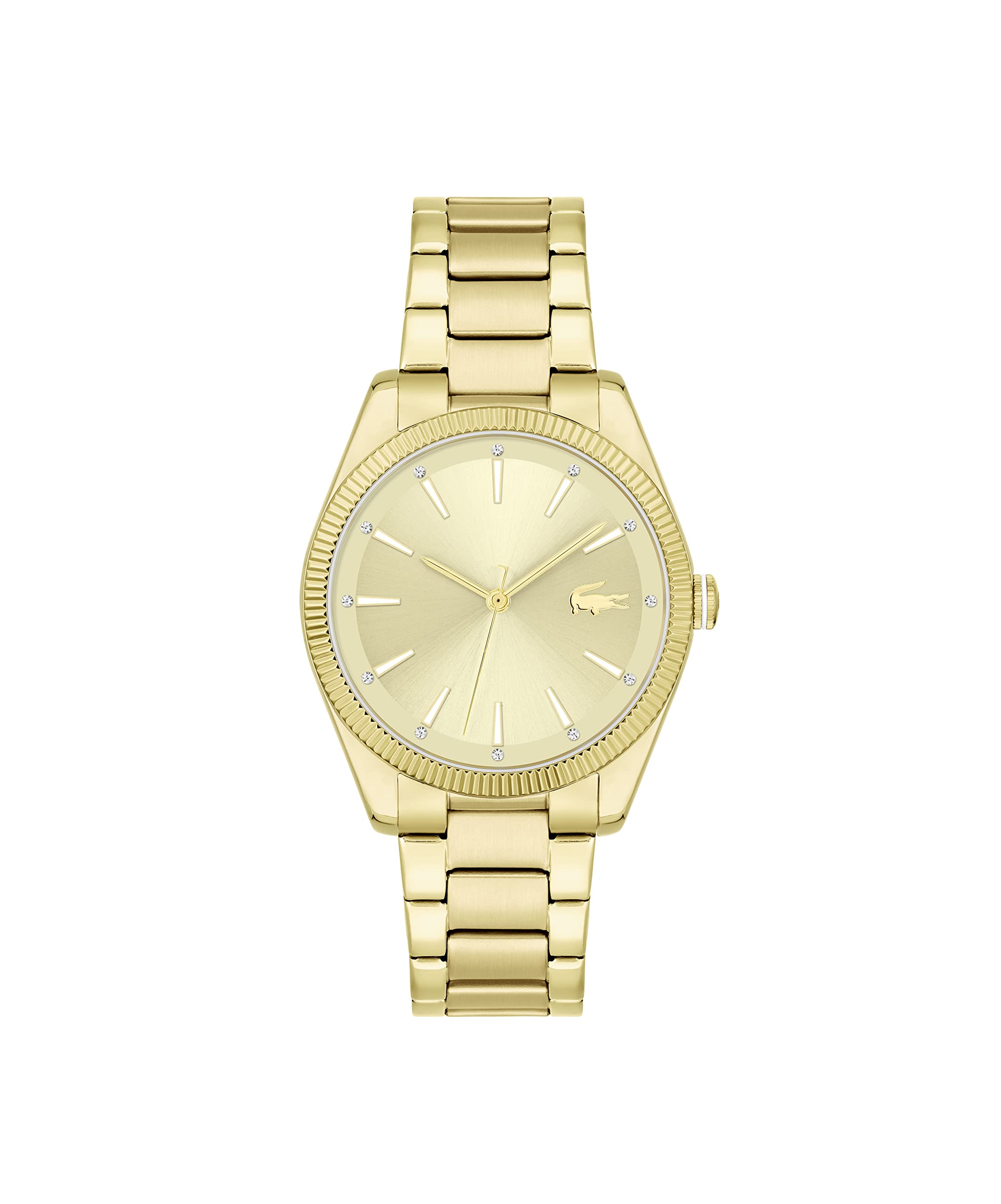 Lacoste Analogue Quartz Watch for Women with Gold Colored Stainless Steel Bracelet - 2001240