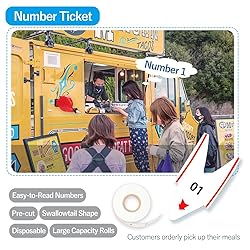 KOQICALL Deli Number Take-a-Ticket 5 Rolls of