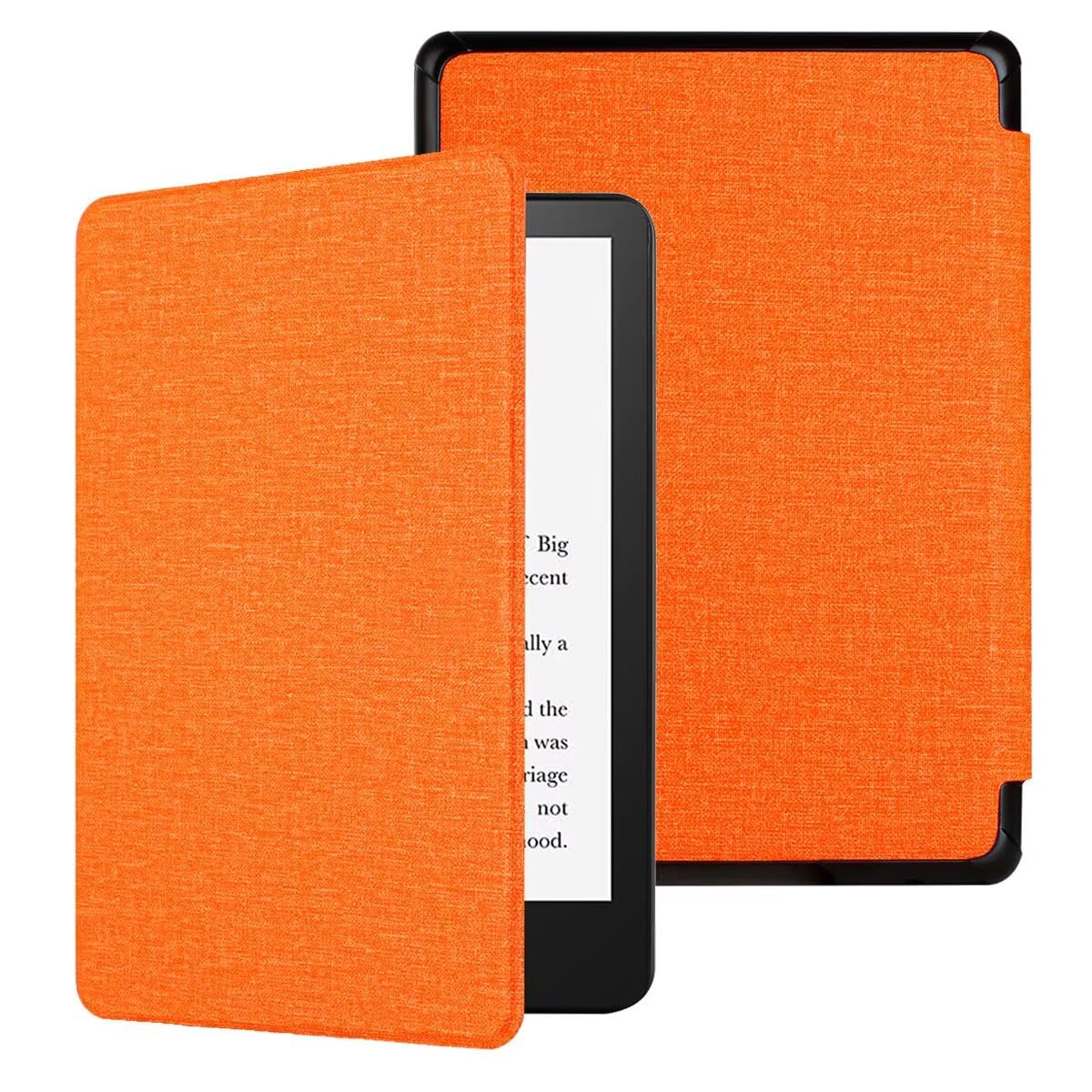 CIAOYE Case Compatible with 6.8" Kindle Paperwhite (2021), Signature Edition - Light Shell Cover with Smart Auto Wake/Sleep, Orange — image 1