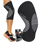 Physix Gear Knee Support Brace - Premium Recovery & Compression Sleeve For Meniscus Tear, ACL, MCL Running & Arthritis - Best Neoprene Stabilizer Wrap for Crossfit, Squats & Workouts (Single Grey S)
