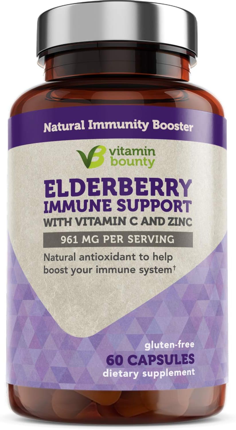 Elderberry Zinc Immune Support with Vitamin C & Echinacea - Advanced 5-in-1 Powerful Blend: Health & Personal Care