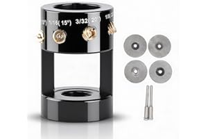 Tungsten Electrode Sharpener Kit with Diamond Grinding Wheels, Aluminum TIG Welding Tool, 1/16in-1/8in Capacity, 4 Wheels and