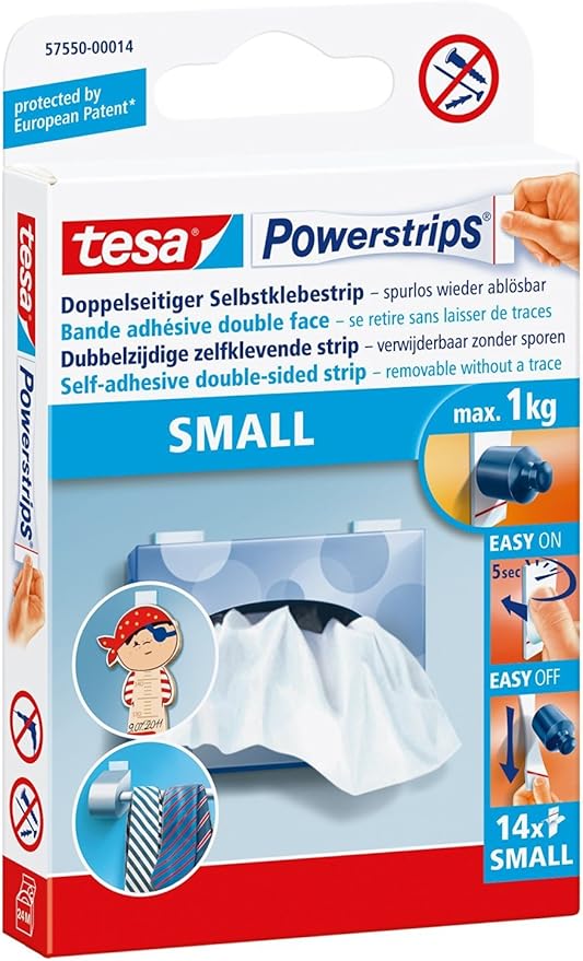 tesa Powerstrips® SMALL für max. 1 kg, Packung mit 14 Strips (2