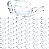 Weewooday Pack of 48 Safety Glasses One Size Safety Eye Wear Eye Protection Goggles