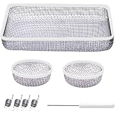 Eazy2hD RV Furnace Vent Cover Screen, Stainless Steel Mesh with Rubber | 3 pcs Flying Insect &amp; Bug Screen, Corrosion-free, Wear-resistant Rubber Ring, For Most Water Heater &amp; Suburban Furnace Vent