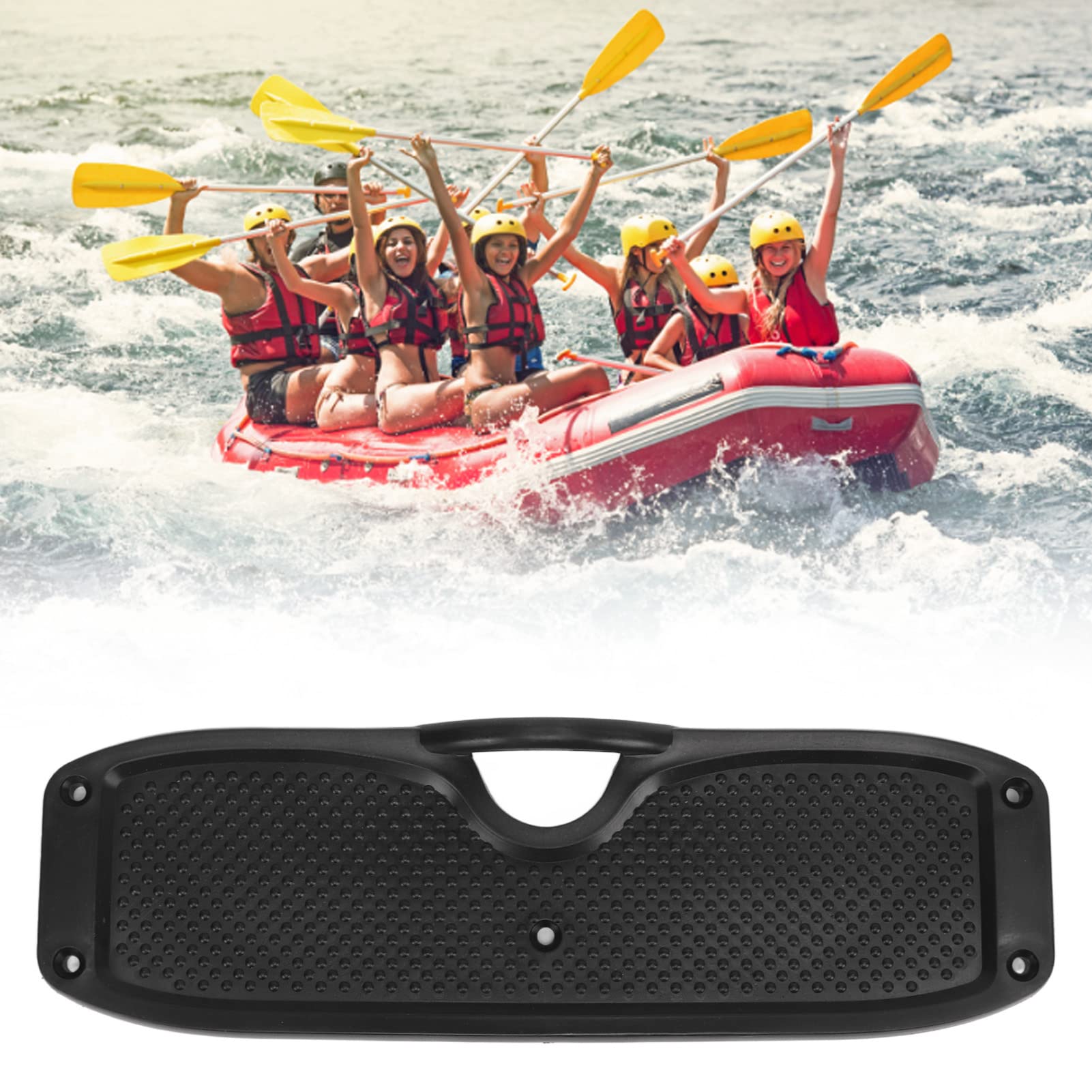 TOPINCN Transom Mounting Plate, Lightweight Tough Widely Used Outboard Engine Bracket PVC for Rubber Dinghy (Black)