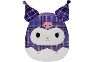 Squishmallows Original Sanrio 14-Inch Purple Plaid Kuromi Plush - Large Ultrasoft Official Jazwares Plush